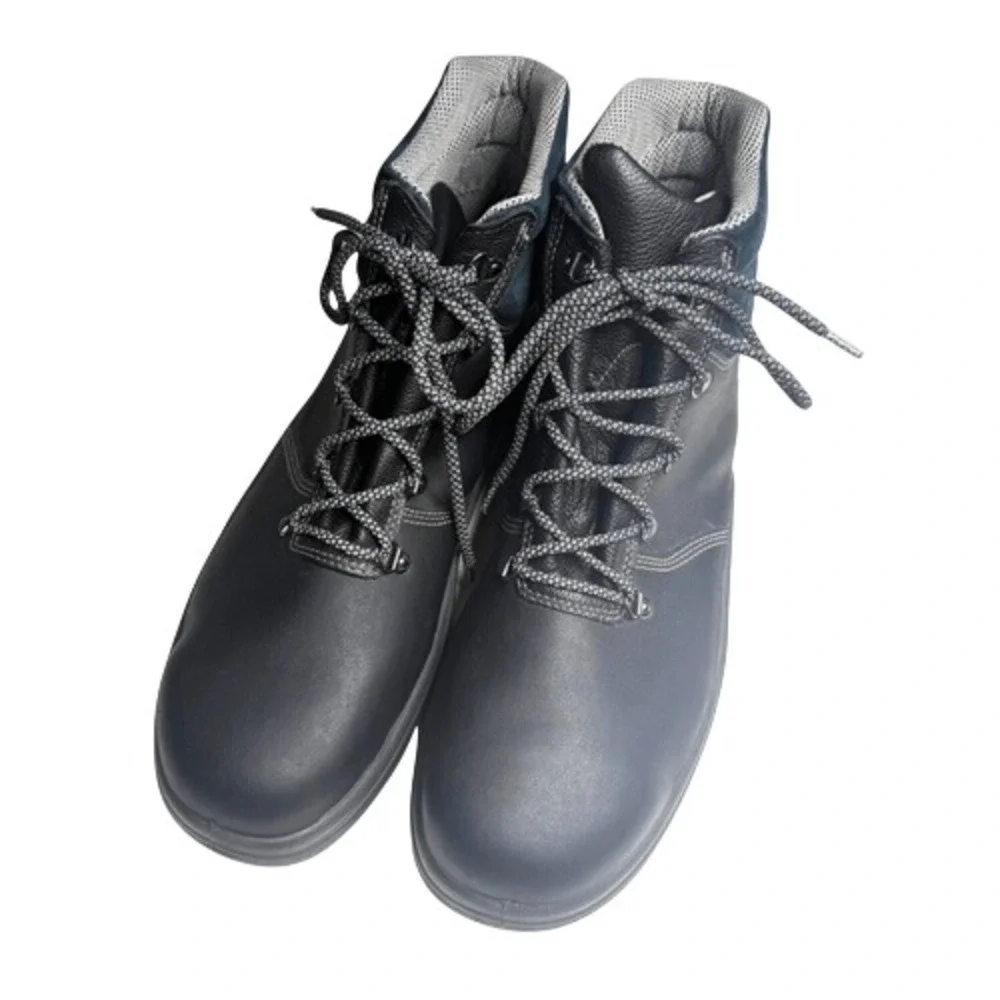 Atlas‎ S3 Safety Boots Mens EU 46 Black Navy Leather EN ISO 20345 Work Boots